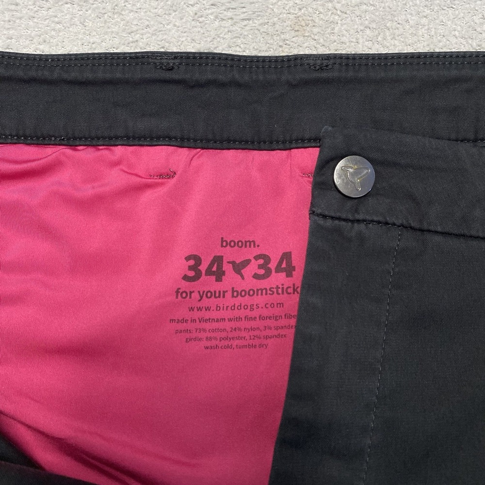 Birddogs‎ Pants Mens 34x33 Black Lined Chino Casual Stretch